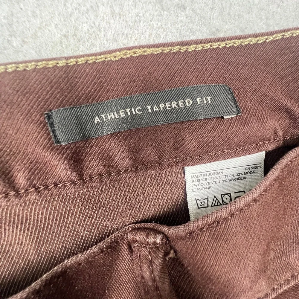 Banana Republic Traveler Pants Mens 34x34 Brown Athletic Tapered Twill Casual